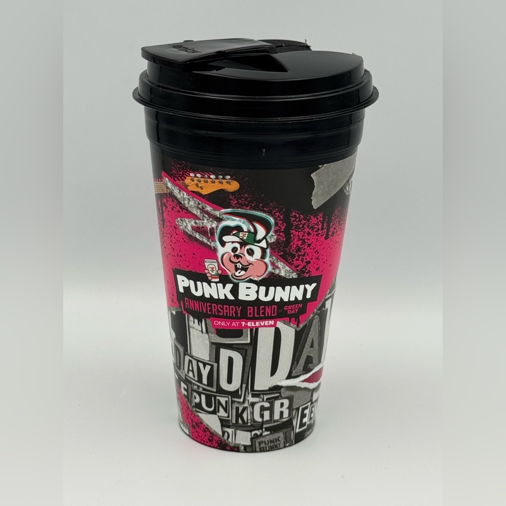 Punk Bunny Green Day 7-Eleven Coffee Tumbler‎ 16oz NEW Limited